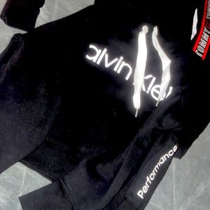 calvin klein cropped hoodie medium